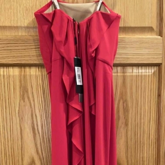 Halston Heritage Strapless Drape Back Flowy Gown - Picture 11 of 15
